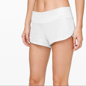 Lululemon white speed shorts brand new small 4